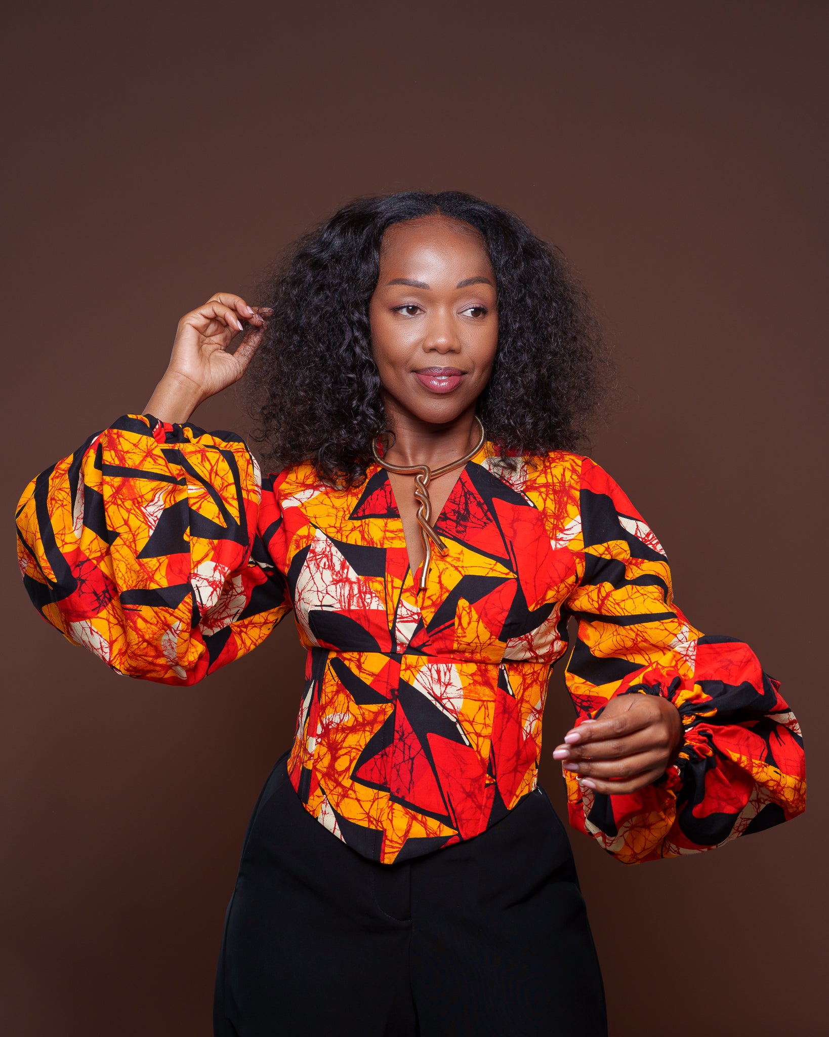 Adire Corset Top In Lulu